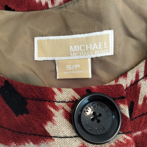 Michael Kors Linen Blazer Jacket Swing - Picture 9 of 9